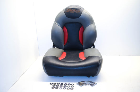 New Skeeter MX1825 Black/Gray/Red Folding Boat Seat NOS