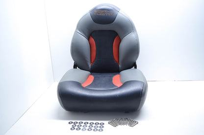 New Skeeter MX1825 Black/Gray/Red Folding Boat Seat NOS