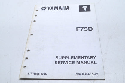 OEM Yamaha LIT-18616-02-87 F75D SUPP Service Manual