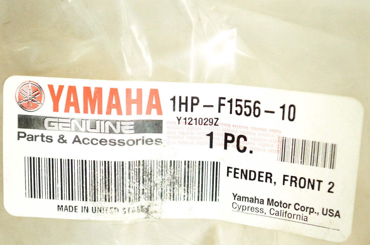 1HP-F1556-10-00 Front Fender 2 NOS
