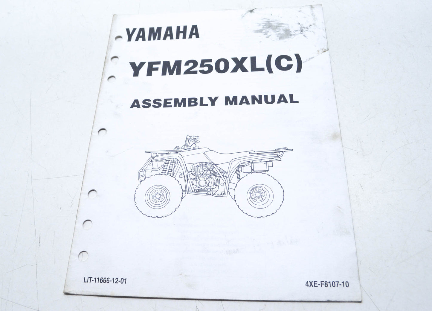 OEM Yamaha LIT-11666-12-01 YFM250XL(C)-S "BEAR" Assembly Manual