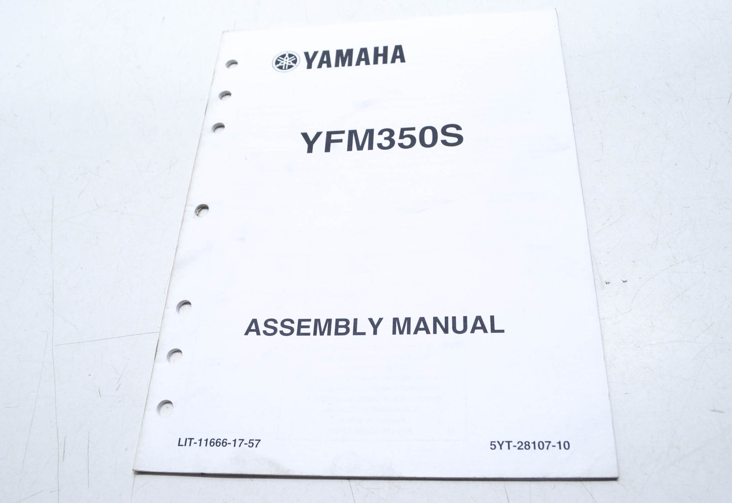 OEM Yamaha LIT-11666-17-57 YFM350S Assembly Manual