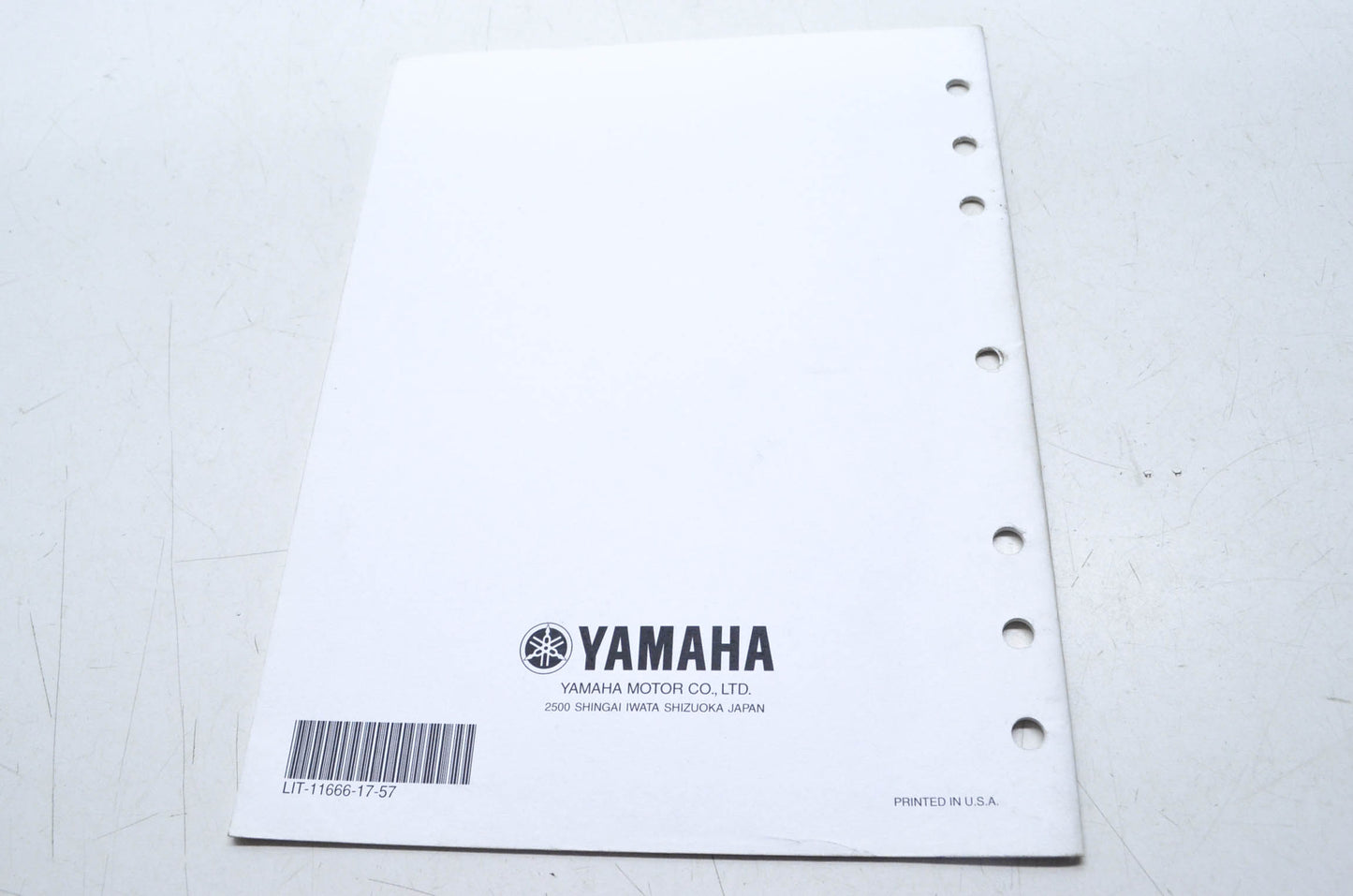 OEM Yamaha LIT-11666-17-57 YFM350S Assembly Manual