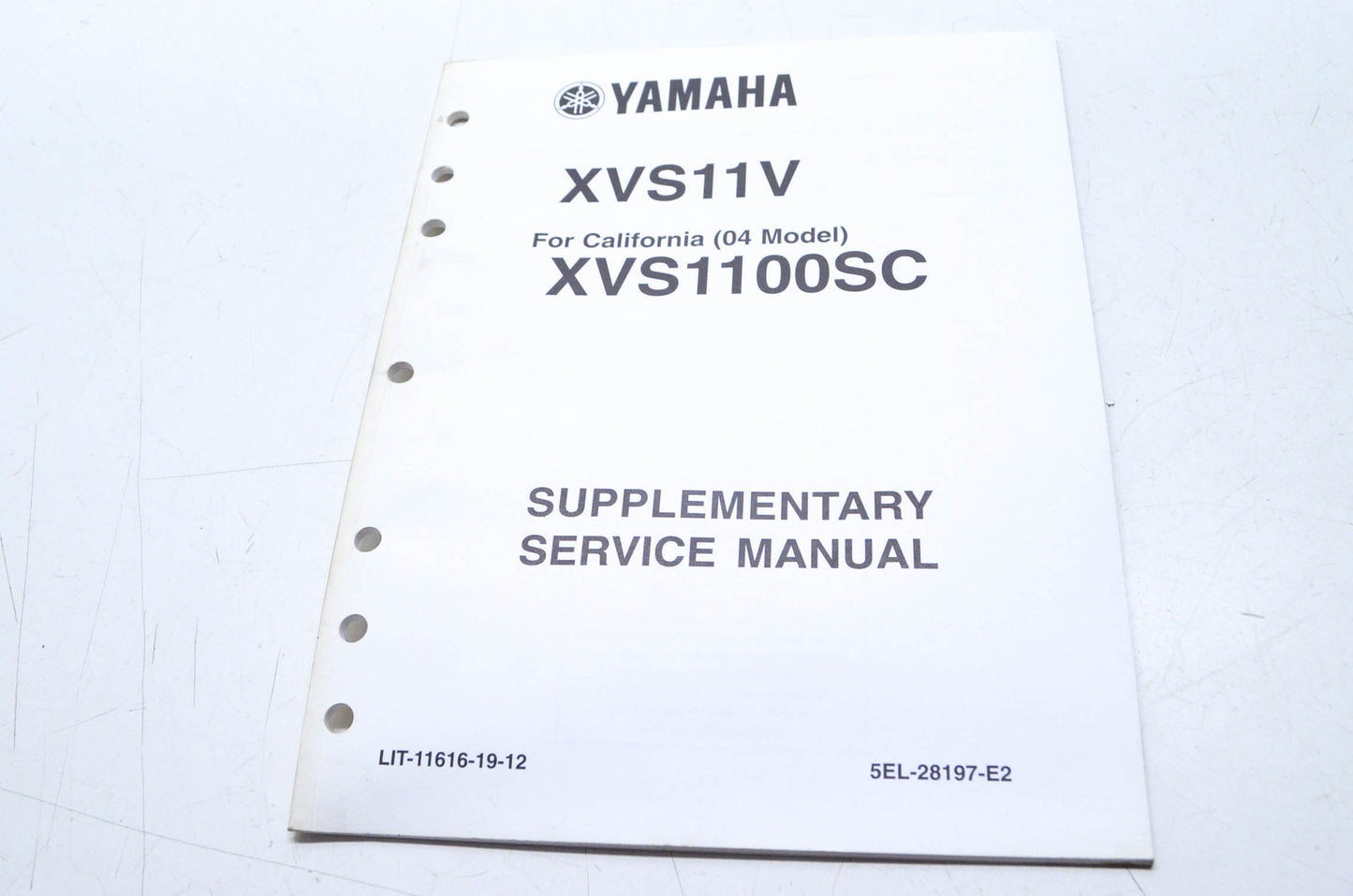 OEM Yamaha LIT-11616-19-12 XVS11V/1100SC Supplement Service Manual