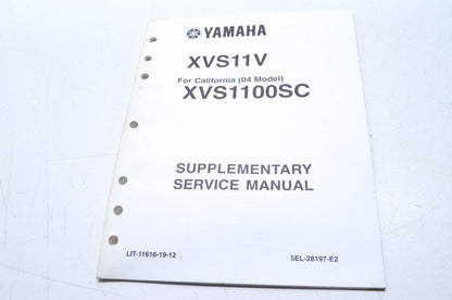 OEM Yamaha LIT-11616-19-12 XVS11V/1100SC Supplement Service Manual