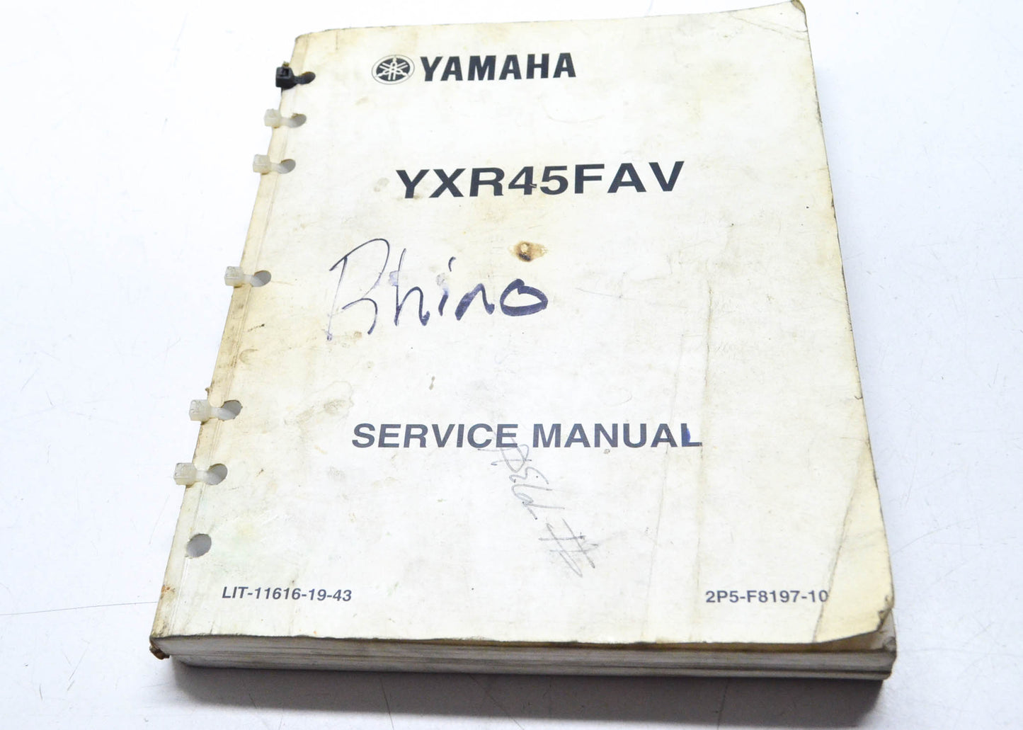 OEM Yamaha LIT-11616-19-43 Service Manual YXR45FAV