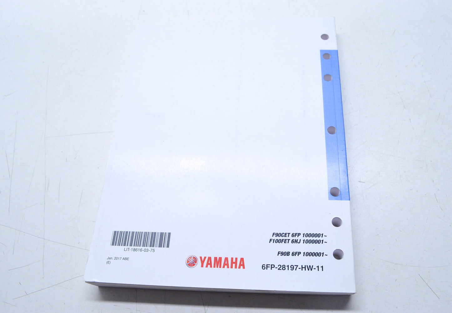 OEM Yamaha LIT-18616-03-75 F90C[6FP]/F100F[6HJ]/F90B[6FP] Service Manual NOS