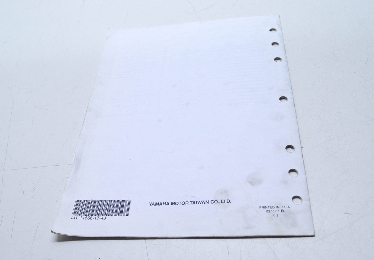 OEM Yamaha LIT-11666-17-43 YJ125S AssemblyU Manual