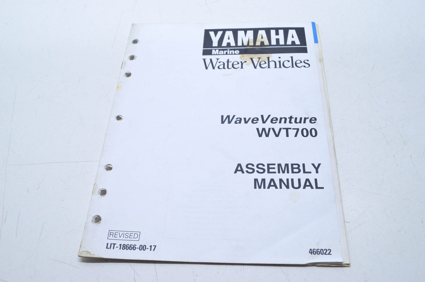 OEM Yamaha LIT-18666-00-17 WVT700(U) Assembly Manual