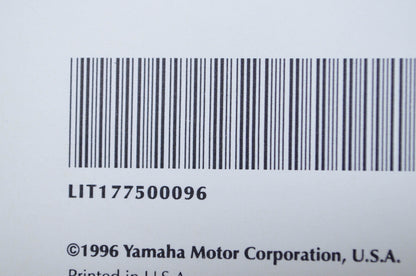 OEM Yamaha LIT-17750-00-96 1994 1995 1996 ATV Flat Rate Manual
