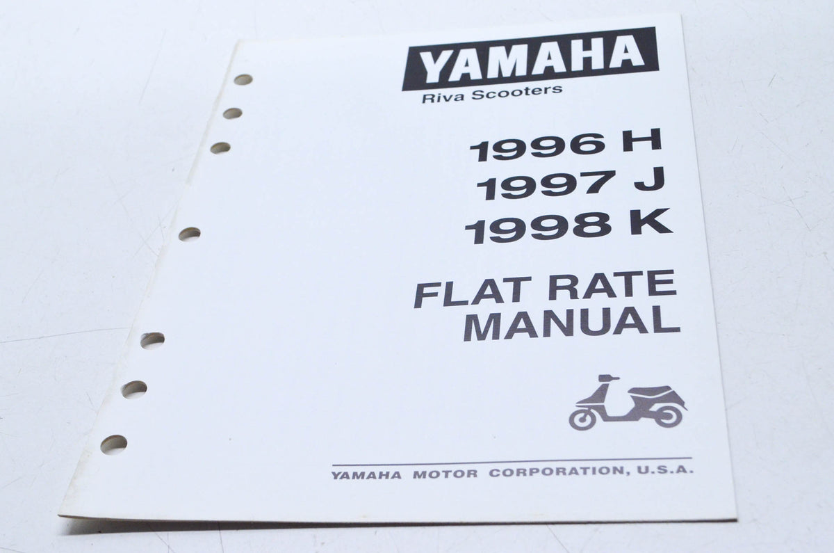 OEM Yamaha LIT-16750-00-98 1996 H 1997 J 1998 K Riva Scooters Flat Rate Manual