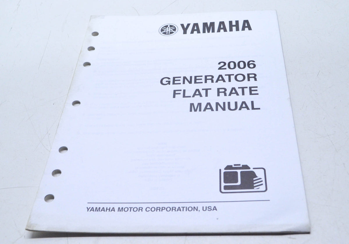 OEM Yamaha LIT-19750-00-06 2006 Generator Flat Rate Manual