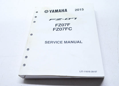 OEM Yamaha LIT-11616-28-07 Service Manual 2015 FZ07