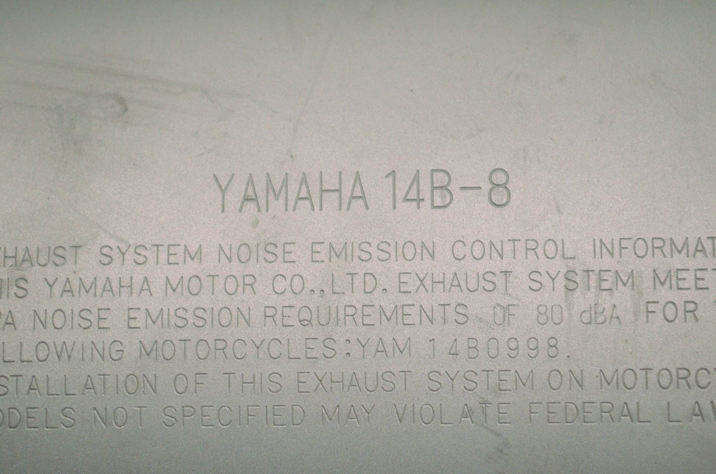 OEM Yamaha 14B-14720-10-00 Mufller Assembly 2