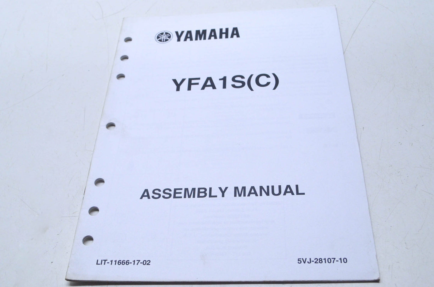 OEM Yamaha LIT-11666-17-02 YFA1S(C) Assembly Manual