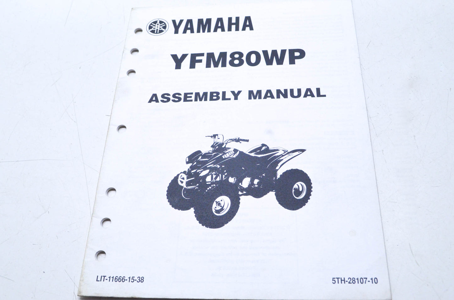 OEM Yamaha LIT-11666-15-38 YFM80WP-S Assembly Manual