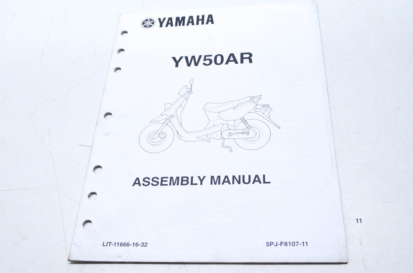 OEM Yamaha LIT-11666-16-32 Assembly Manual YW50AR-S