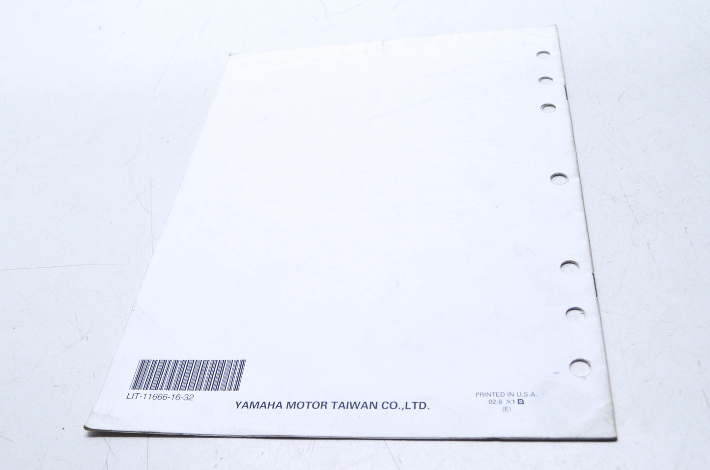 OEM Yamaha LIT-11666-16-32 Assembly Manual YW50AR-S