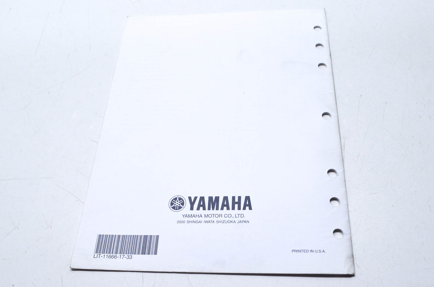 OEM Yamaha LIT-11666-17-33 YFM350AS Assembly Manual