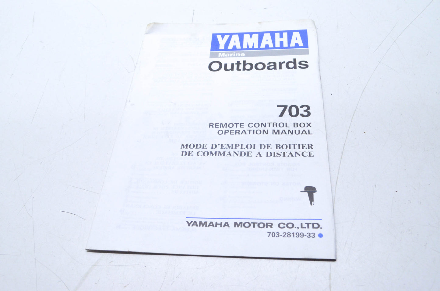 OEM Yamaha 703 Remote Control Box Operation Manual