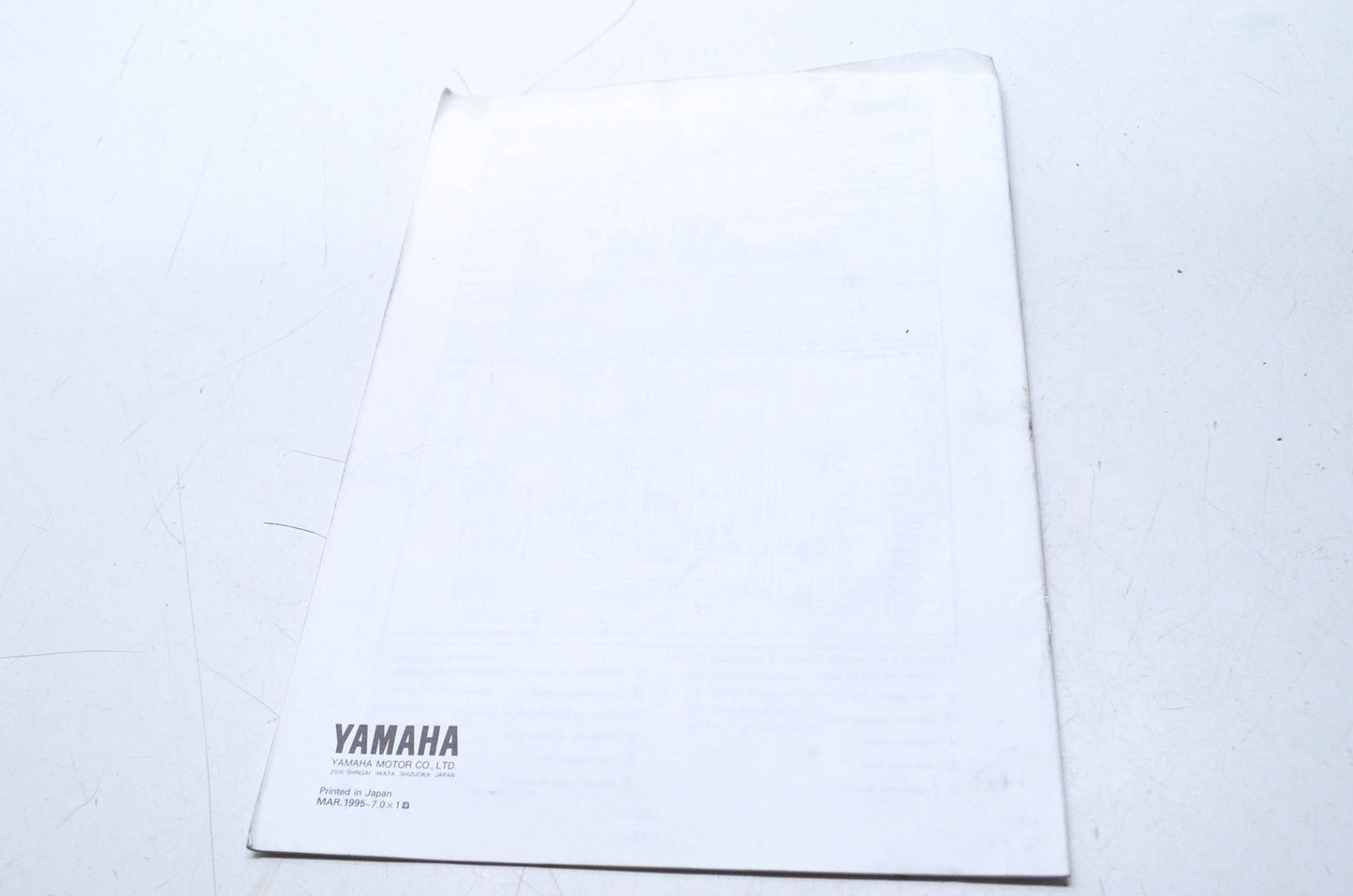 OEM Yamaha 703 Remote Control Box Operation Manual