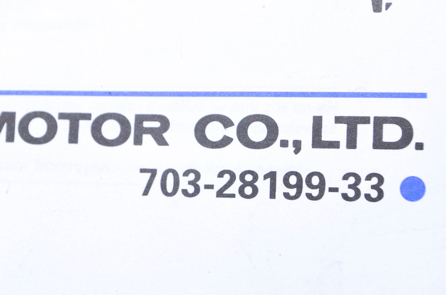 OEM Yamaha 703 Remote Control Box Operation Manual