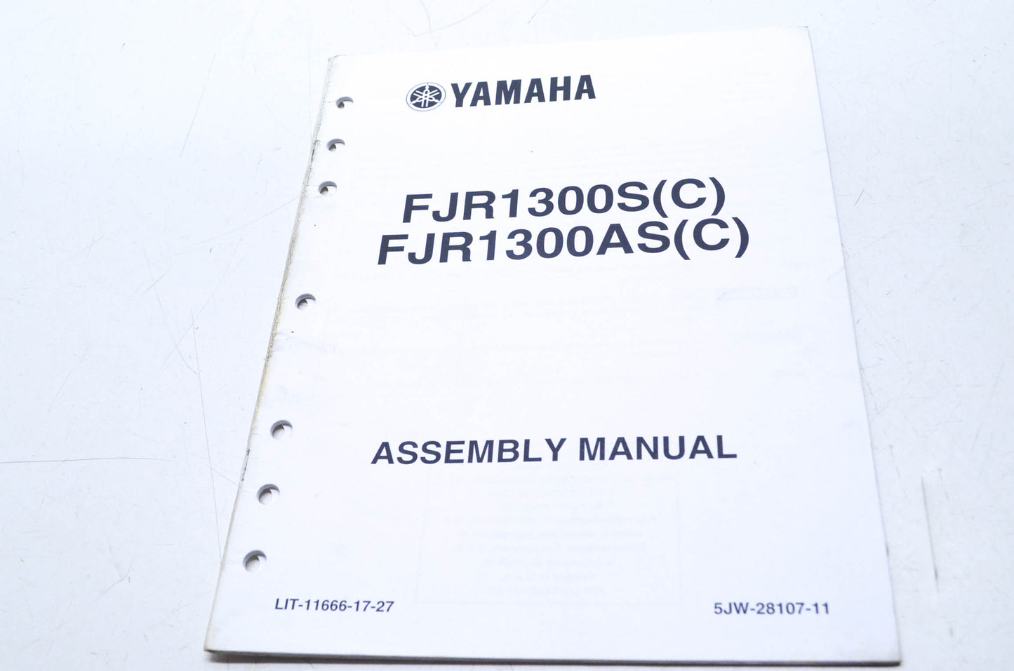 OEM Yamaha LIT-11666-17-27 FJR1300S(C)/AS(C) Assembly Manual
