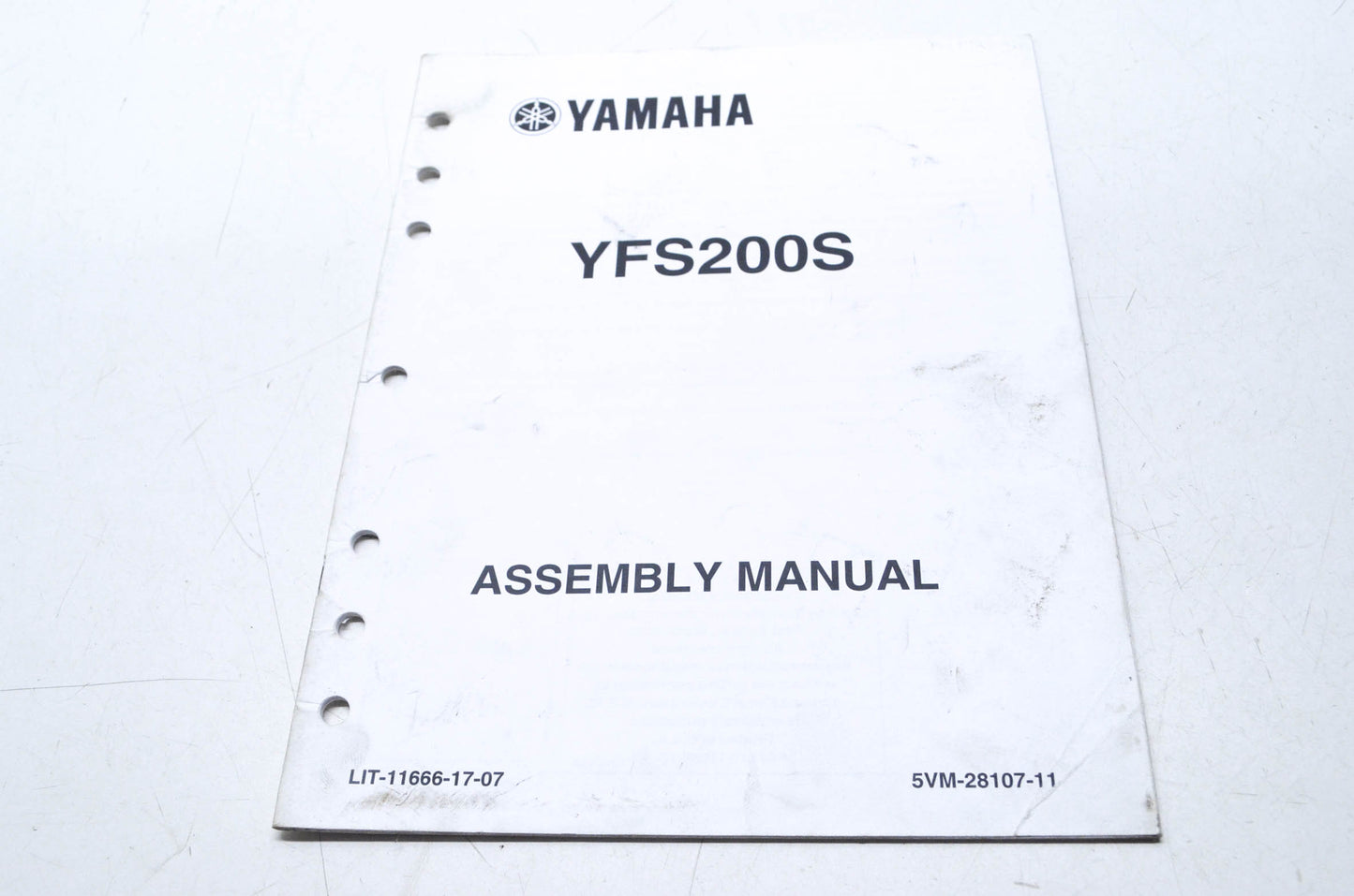 OEM Yamaha LIT-11666-17-07 YFS200S Assembly Manual