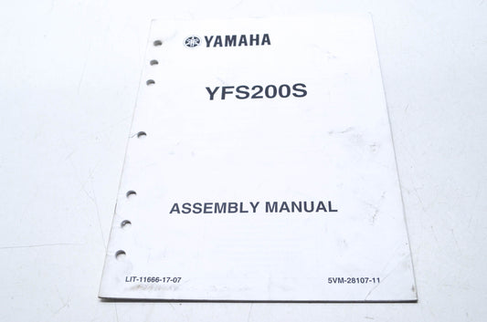 OEM Yamaha LIT-11666-17-07 YFS200S Assembly Manual