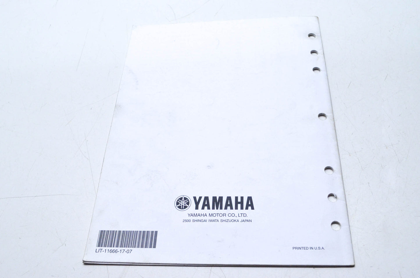 OEM Yamaha LIT-11666-17-07 YFS200S Assembly Manual
