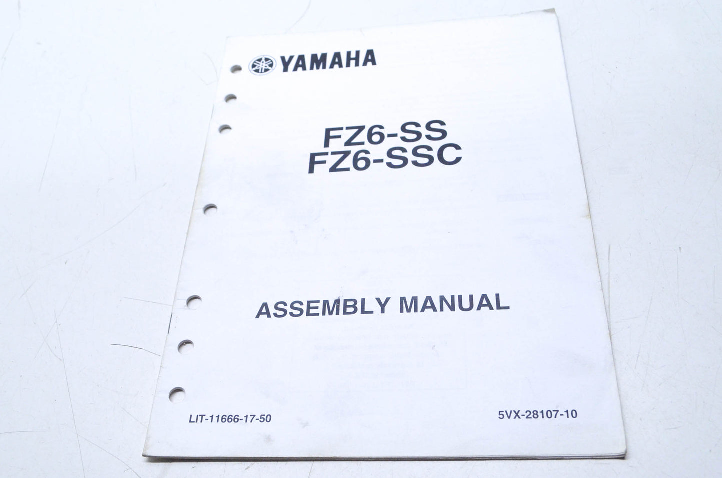 OEM Yamaha LIT-11666-17-50 FZ6-SS(C) Assembly Manual