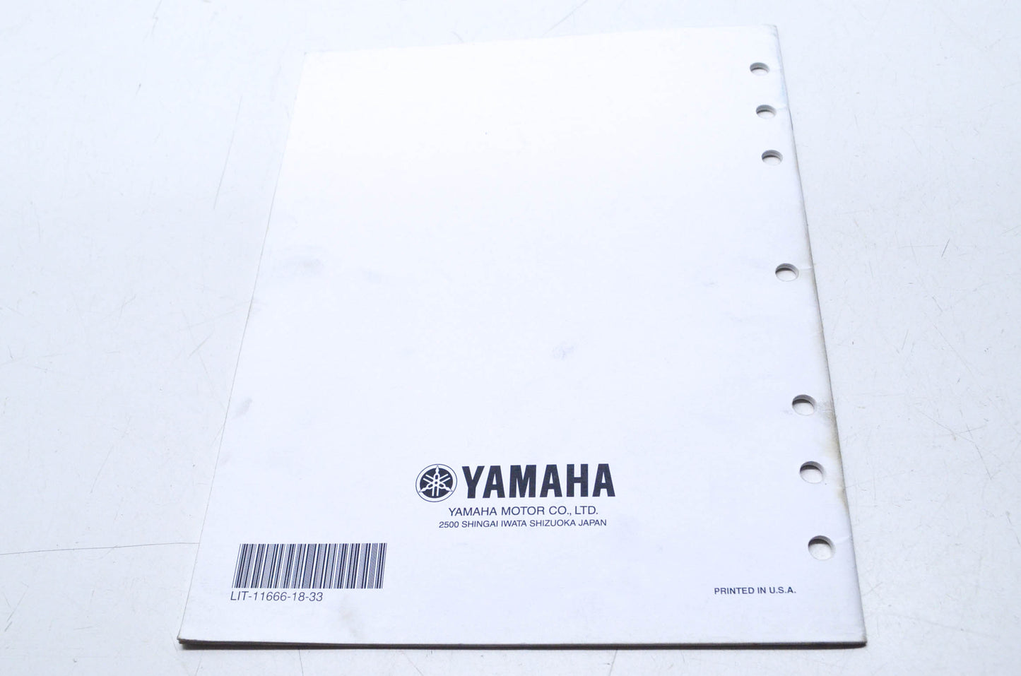 OEM Yamaha LIT-11666-18-33 YZ125T1/YZ250T1 Assembly Manual