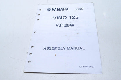 OEM Yamaha LIT-11666-20-37 Assembly Manual 07 VINO YJ125W