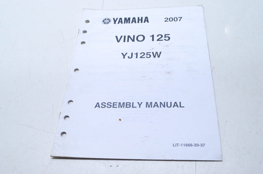 OEM Yamaha LIT-11666-20-37 Assembly Manual 07 VINO YJ125W