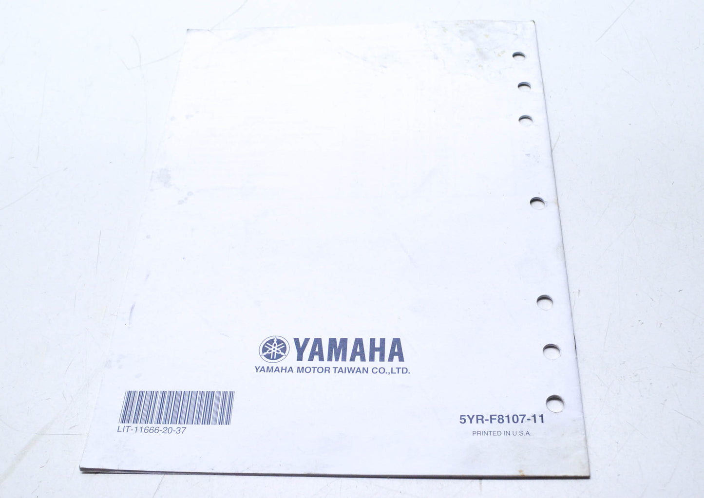 OEM Yamaha LIT-11666-20-37 Assembly Manual 07 VINO YJ125W