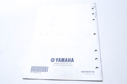 OEM Yamaha LIT-11666-22-13 YFM90RY Assembly Manual