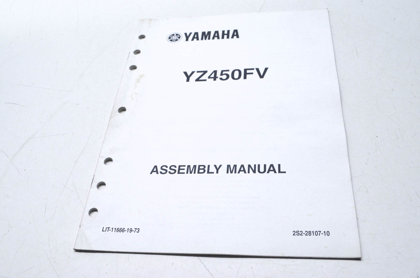 OEM Yamaha LIT-11666-19-73 Assembly Manual YZ450FV