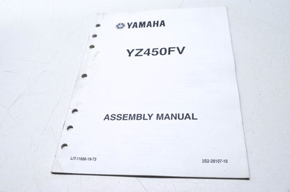 OEM Yamaha LIT-11666-19-73 Assembly Manual YZ450FV