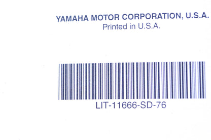 OEM Yamaha LIT-11666-SD-76 XV19CTFBS(C) Assembly Manual