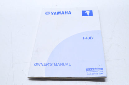 OEM Yamaha LIT-18626-07-40 F40B Owner's Manual