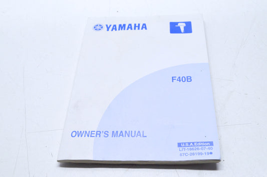 OEM Yamaha LIT-18626-07-40 F40B Owner's Manual