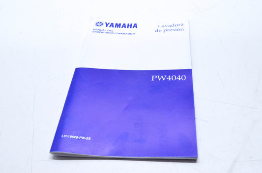 OEM Yamaha LIT-19626-PW-5S Pressure Washer PW4040 Owner's Manual (Spanish)