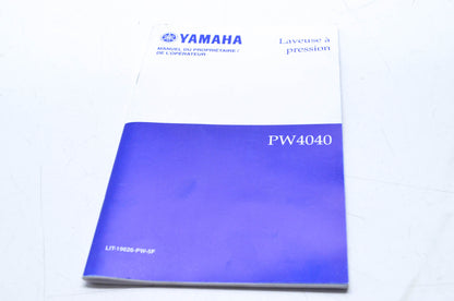 OEM Yamaha LIT-19626-PW-5F Pressure Washer PW4040 Owner's Manual (French)