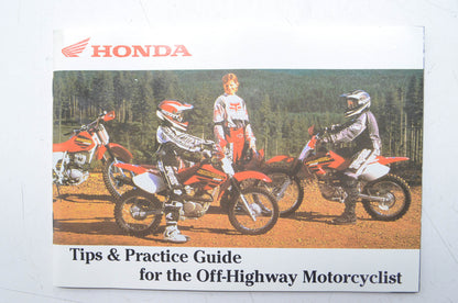 OEM Honda 00X51-OFF-6000 Tips & Practice Guide for the Off-Highway Motorcyclist