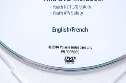 OEM Polaris 9925889 2015 RZR 170 Youth Safety & Operation DVD NOS