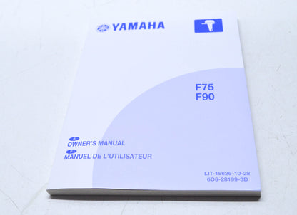 OEM Yamaha LIT-18626-10-28 F75 F90 Owner's Manual NOS