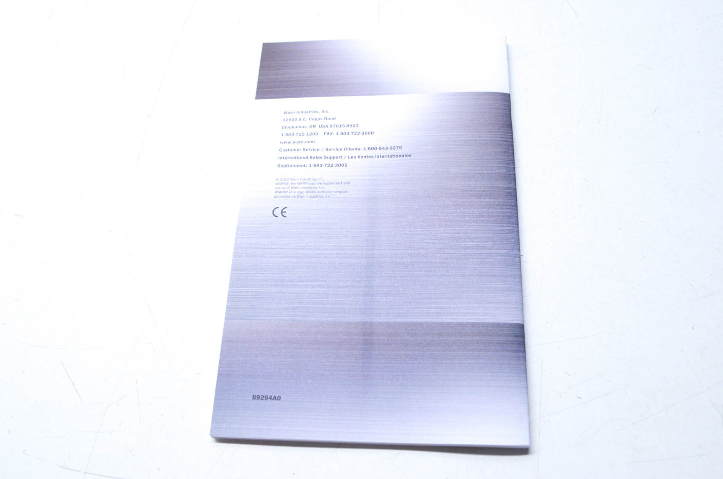 Warn 89294A0 ATV/UTV Winch Line Installation Guide NOS