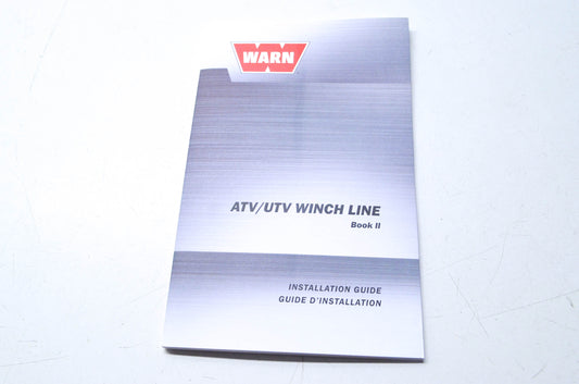 Warn 89847A0 ATV/UTV Winch Line Installation Guide Book 2 NOS