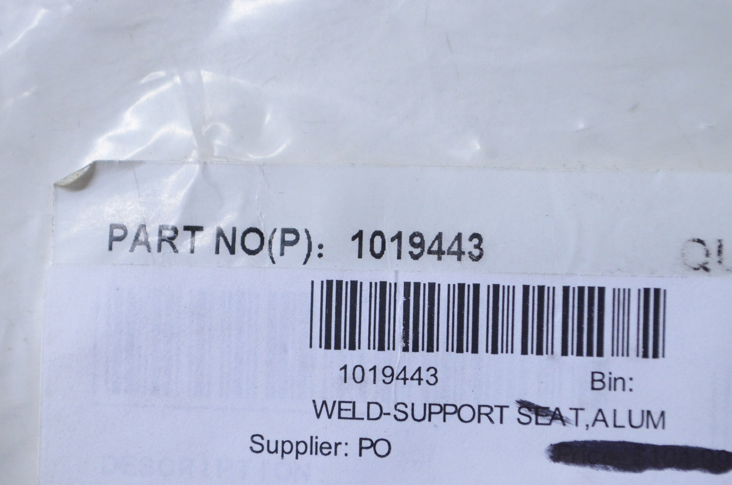 OEM Polaris 1019443 Aluminum Support Seat NOS