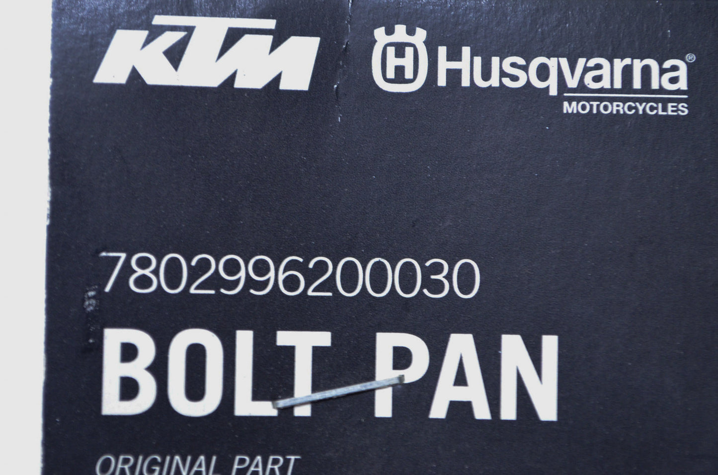 OEM KTM 7802996200030 Bolt Pan NOS